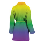 LGBT Pride Rainbow Gradient Print Women's Bathrobe