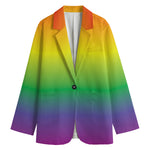 LGBT Pride Rainbow Gradient Print Women's Blazer