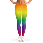 LGBT Pride Rainbow Gradient Print Women's Leggings