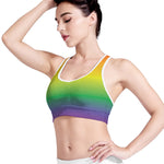 LGBT Pride Rainbow Gradient Print Women's Sports Bra