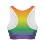 LGBT Pride Rainbow Gradient Print Women's Sports Bra