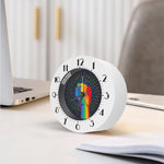 LGBT Pride Rainbow Hand Print Alarm Clock