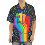 LGBT Pride Rainbow Hand Print Aloha Shirt