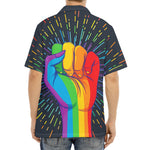 LGBT Pride Rainbow Hand Print Aloha Shirt