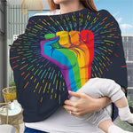 LGBT Pride Rainbow Hand Print Baby Seat Cover