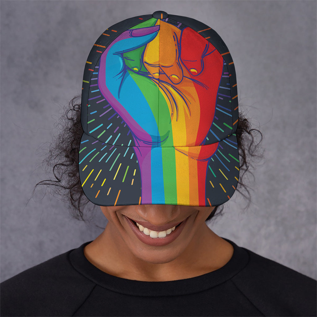 LGBT Pride Rainbow Hand Print Baseball Cap