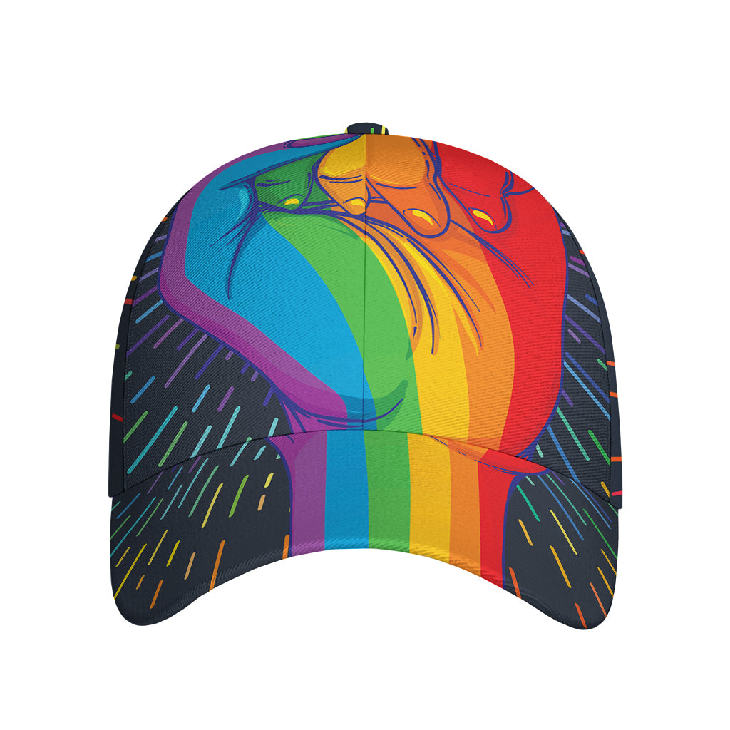 LGBT Pride Rainbow Hand Print Baseball Cap