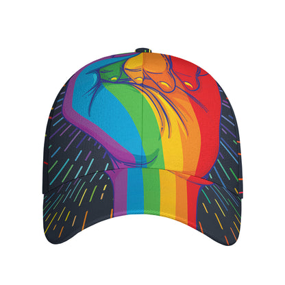 LGBT Pride Rainbow Hand Print Baseball Cap