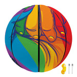 LGBT Pride Rainbow Hand Print Basketball