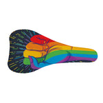 LGBT Pride Rainbow Hand Print Bicycle Seat Cover