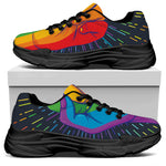 LGBT Pride Rainbow Hand Print Black Chunky Shoes