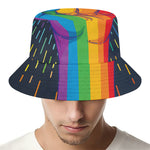 LGBT Pride Rainbow Hand Print Bucket Hat