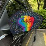 LGBT Pride Rainbow Hand Print Car Side Mirror Covers