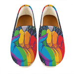LGBT Pride Rainbow Hand Print Casual Shoes