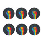 LGBT Pride Rainbow Hand Print Coaster Set