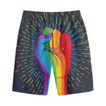 LGBT Pride Rainbow Hand Print Cotton Shorts