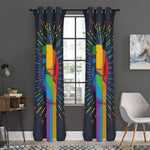 LGBT Pride Rainbow Hand Print Curtain
