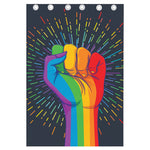 LGBT Pride Rainbow Hand Print Curtain