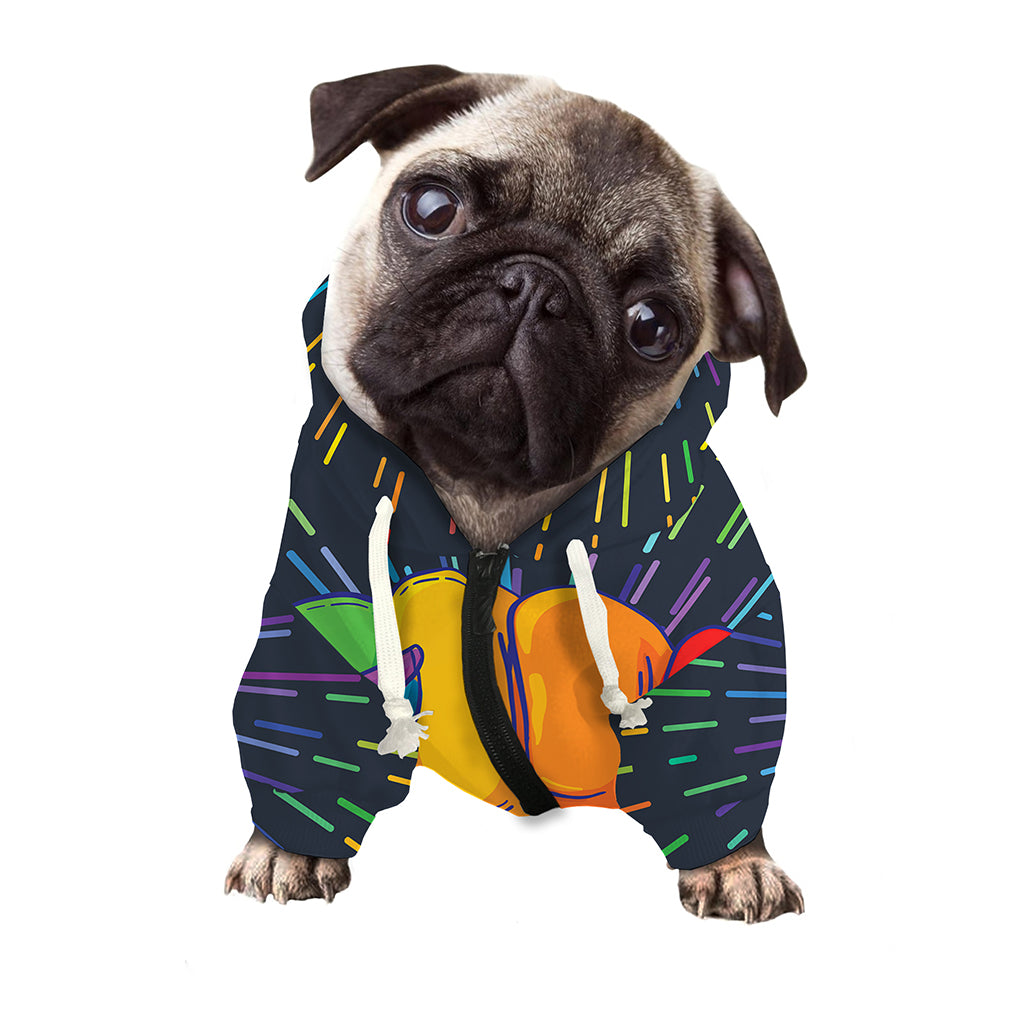 LGBT Pride Rainbow Hand Print Dog Zip Up Hoodie