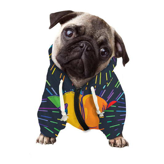 LGBT Pride Rainbow Hand Print Dog Zip Up Hoodie