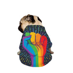 LGBT Pride Rainbow Hand Print Dog Zip Up Jacket