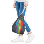LGBT Pride Rainbow Hand Print Drawstring Bag