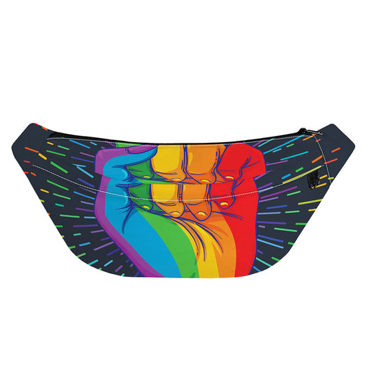 LGBT Pride Rainbow Hand Print Fanny Pack