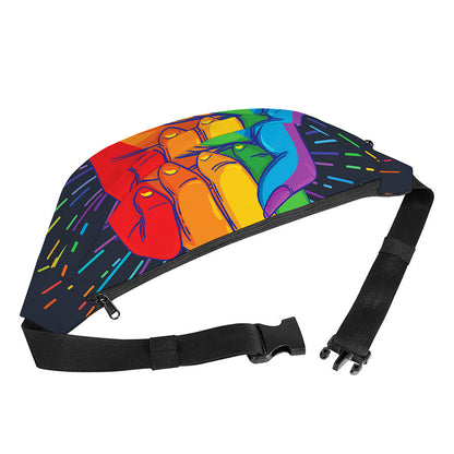LGBT Pride Rainbow Hand Print Fanny Pack