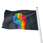 LGBT Pride Rainbow Hand Print Flag