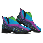 LGBT Pride Rainbow Hand Print Flat Ankle Boots