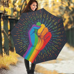 LGBT Pride Rainbow Hand Print Foldable Umbrella