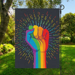 LGBT Pride Rainbow Hand Print Garden Flag