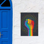 LGBT Pride Rainbow Hand Print Garden Flag