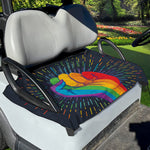 LGBT Pride Rainbow Hand Print Golf Cart Seat Cover