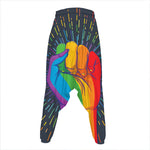 LGBT Pride Rainbow Hand Print Hammer Pants