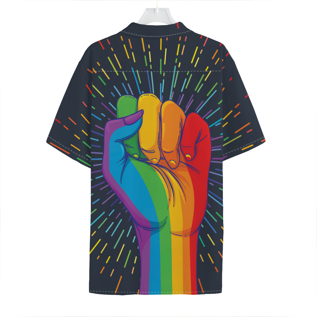LGBT Pride Rainbow Hand Print Hawaiian Shirt