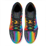 LGBT Pride Rainbow Hand Print High Top Leather Sneakers