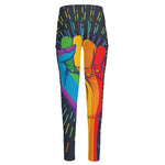 LGBT Pride Rainbow Hand Print High-Waisted Pocket Leggings