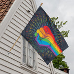 LGBT Pride Rainbow Hand Print House Flag