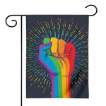 LGBT Pride Rainbow Hand Print House Flag