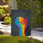 LGBT Pride Rainbow Hand Print House Flag