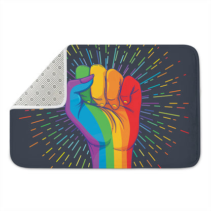 LGBT Pride Rainbow Hand Print Indoor Door Mat