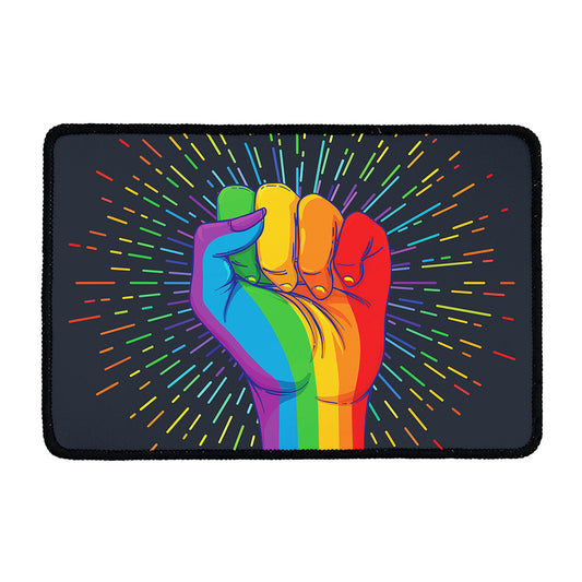 LGBT Pride Rainbow Hand Print Kitchen Mat