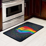 LGBT Pride Rainbow Hand Print Kitchen Mat