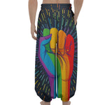 LGBT Pride Rainbow Hand Print Lantern Pants