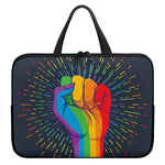 LGBT Pride Rainbow Hand Print Laptop Sleeve With Handle