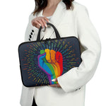 LGBT Pride Rainbow Hand Print Laptop Sleeve With Handle