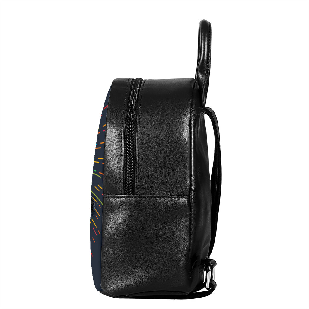 LGBT Pride Rainbow Hand Print Leather Backpack
