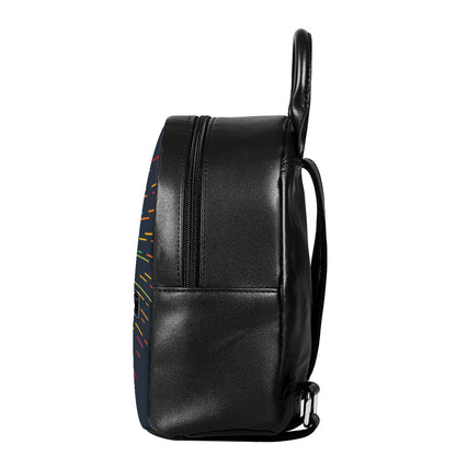 LGBT Pride Rainbow Hand Print Leather Backpack