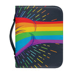 LGBT Pride Rainbow Hand Print Leather Bible Cover